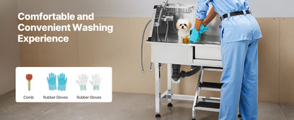 34" Stainless Steel Dog Washing Station