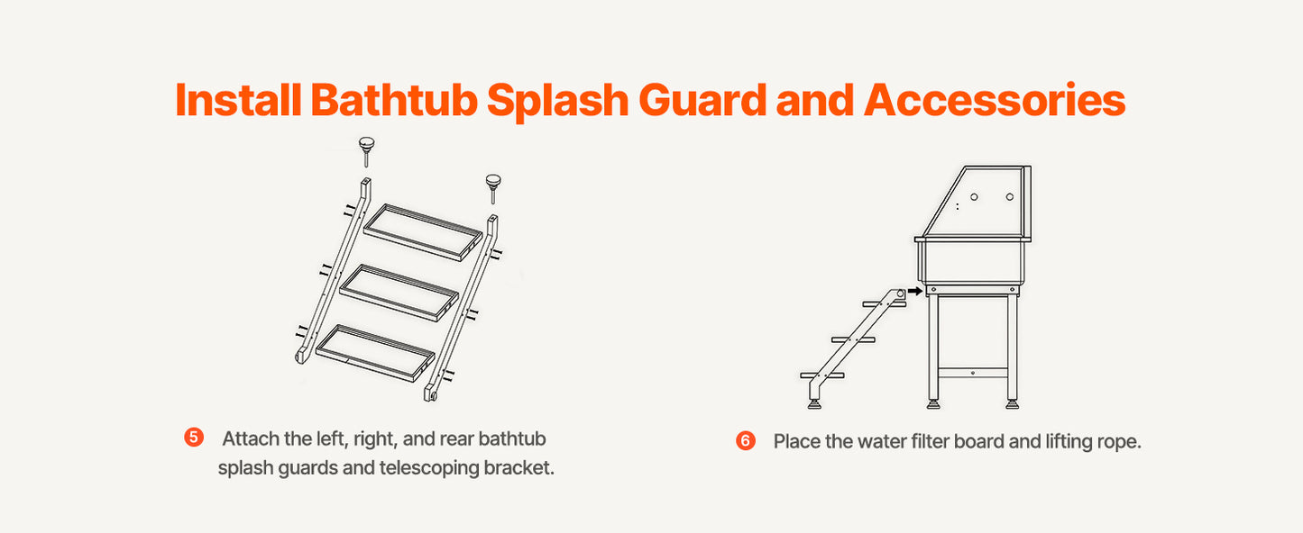 34" Stainless Steel Dog Washing Station